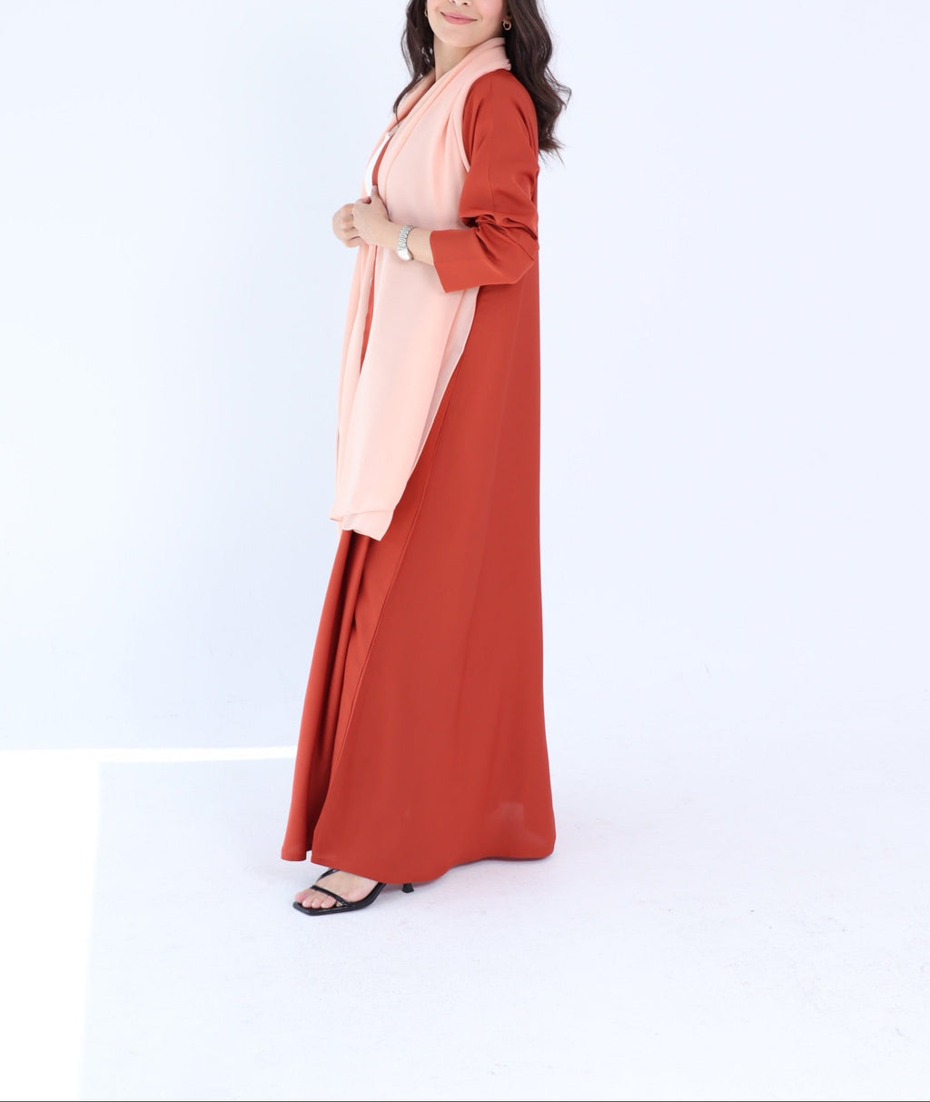 Elegant Orange Abaya