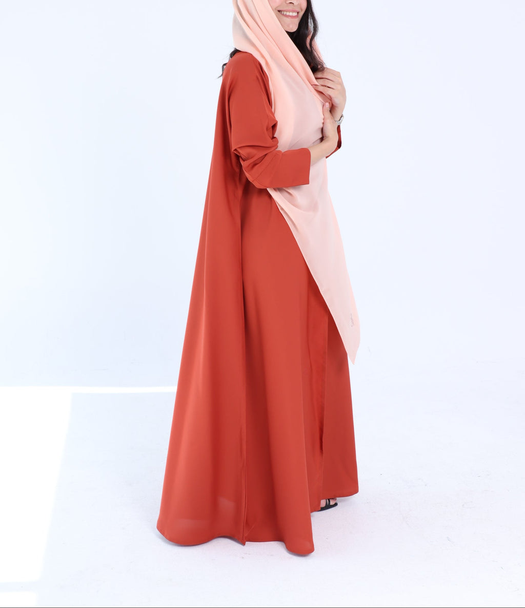 Elegant Orange Abaya