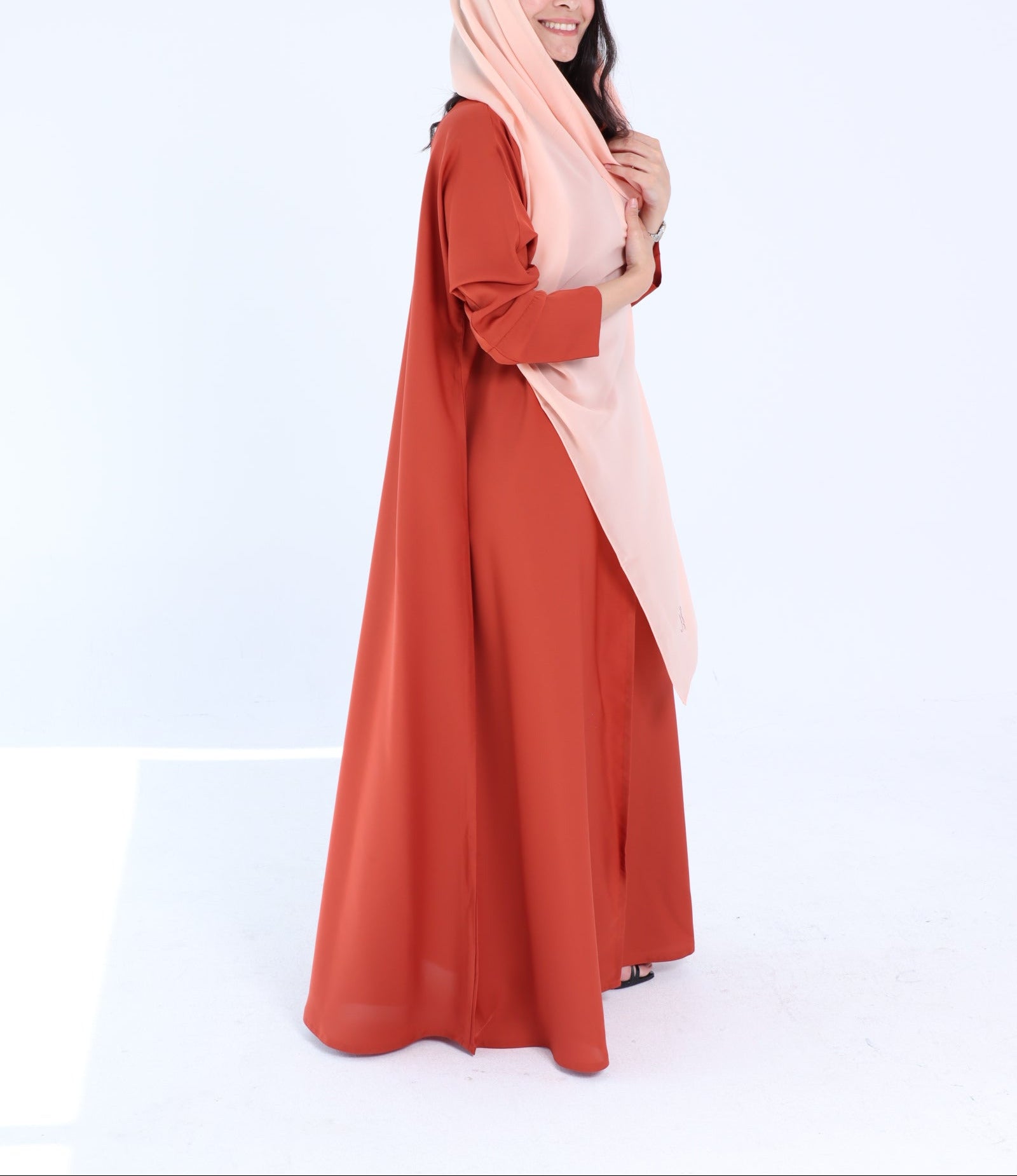 Elegant Orange Abaya