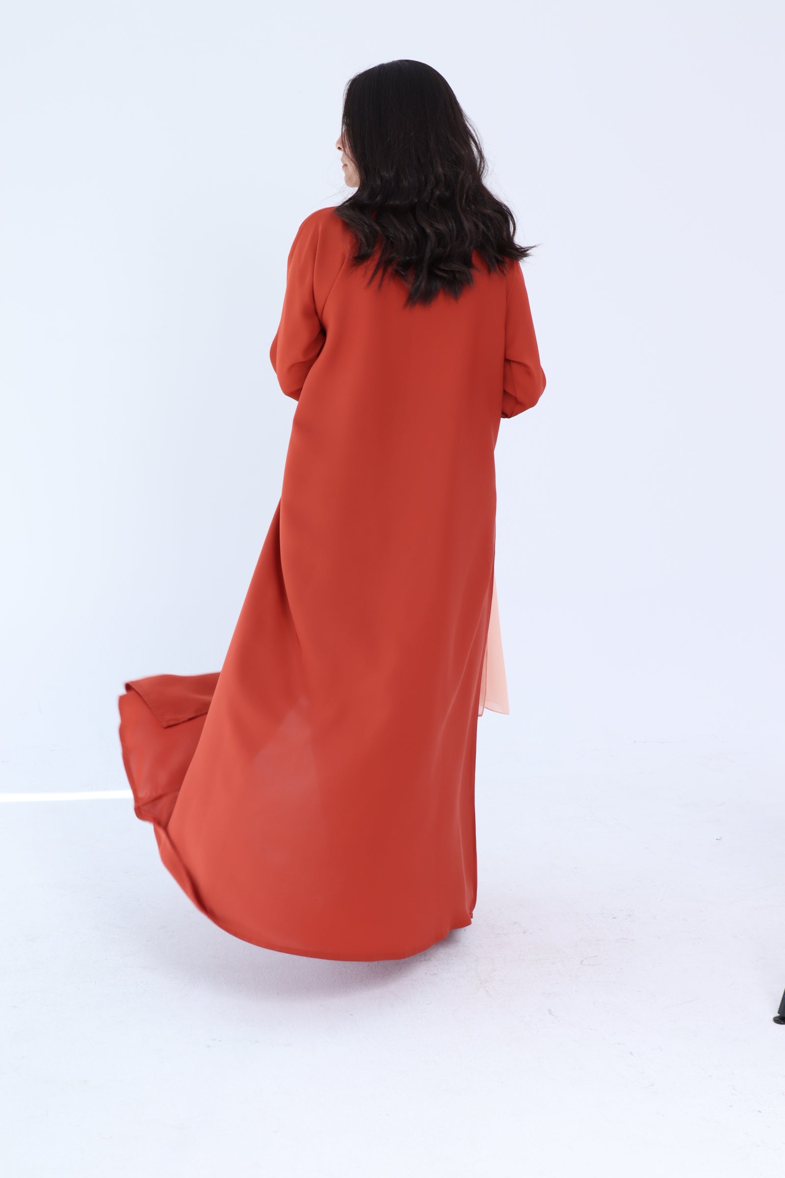 Elegant Orange Abaya